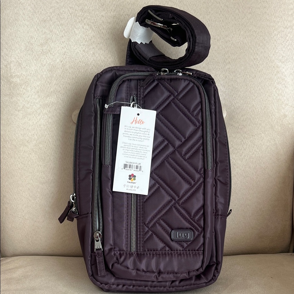 NWT Lug Tailback Sling Bag in Plum